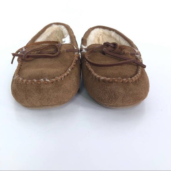 Crewcuts brown moccasin slippers K3 - Picture 2 of 9